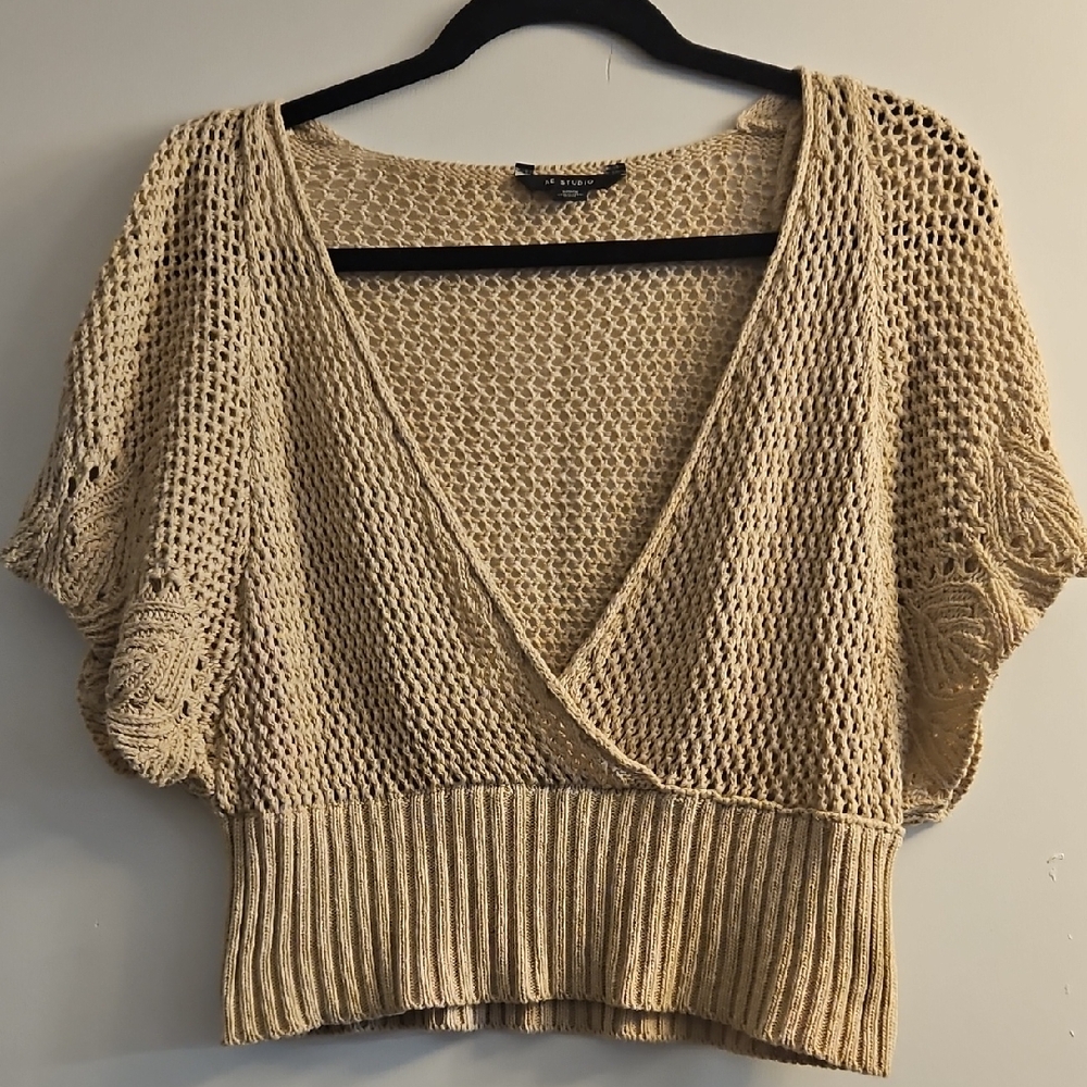 American Eagle Knit Crochet Crop Top